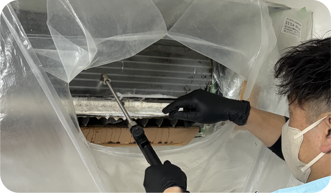 高圧洗浄による隅々洗浄