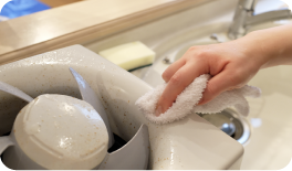 専用洗剤で徹底洗浄